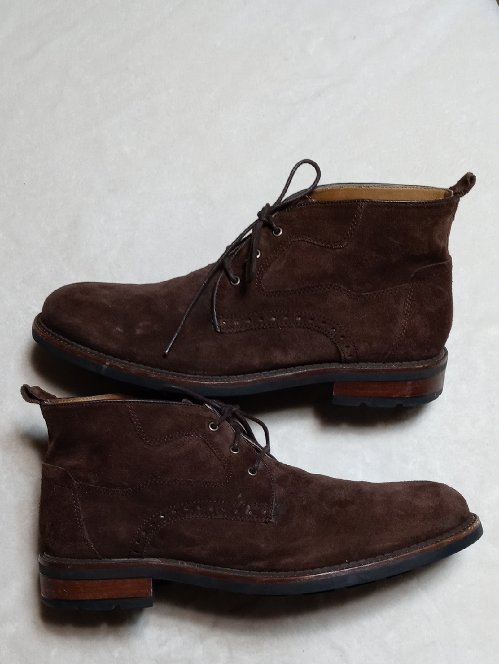 Johnston & Murphy Brown Suede Chukka Boots Size 10 Mens